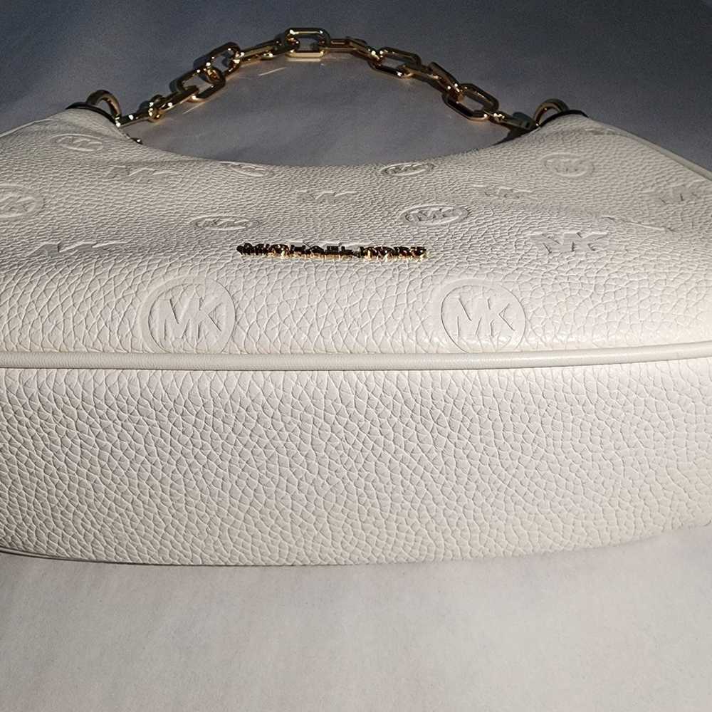 Michael Kors Cora Light Cream Zip Pouchette Leath… - image 6