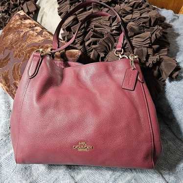 Mavin | Coach Vintage Legacy Red Leather Hobo Shoulder Bag Purse 9566 Medium