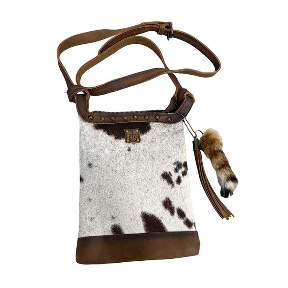 STS Ranch Classic Cowhide Crossbody Purse Bag Ful… - image 1