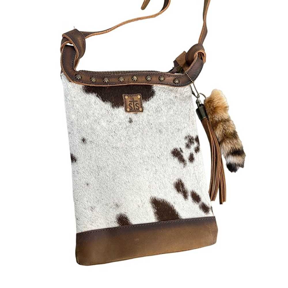 STS Ranch Classic Cowhide Crossbody Purse Bag Ful… - image 2