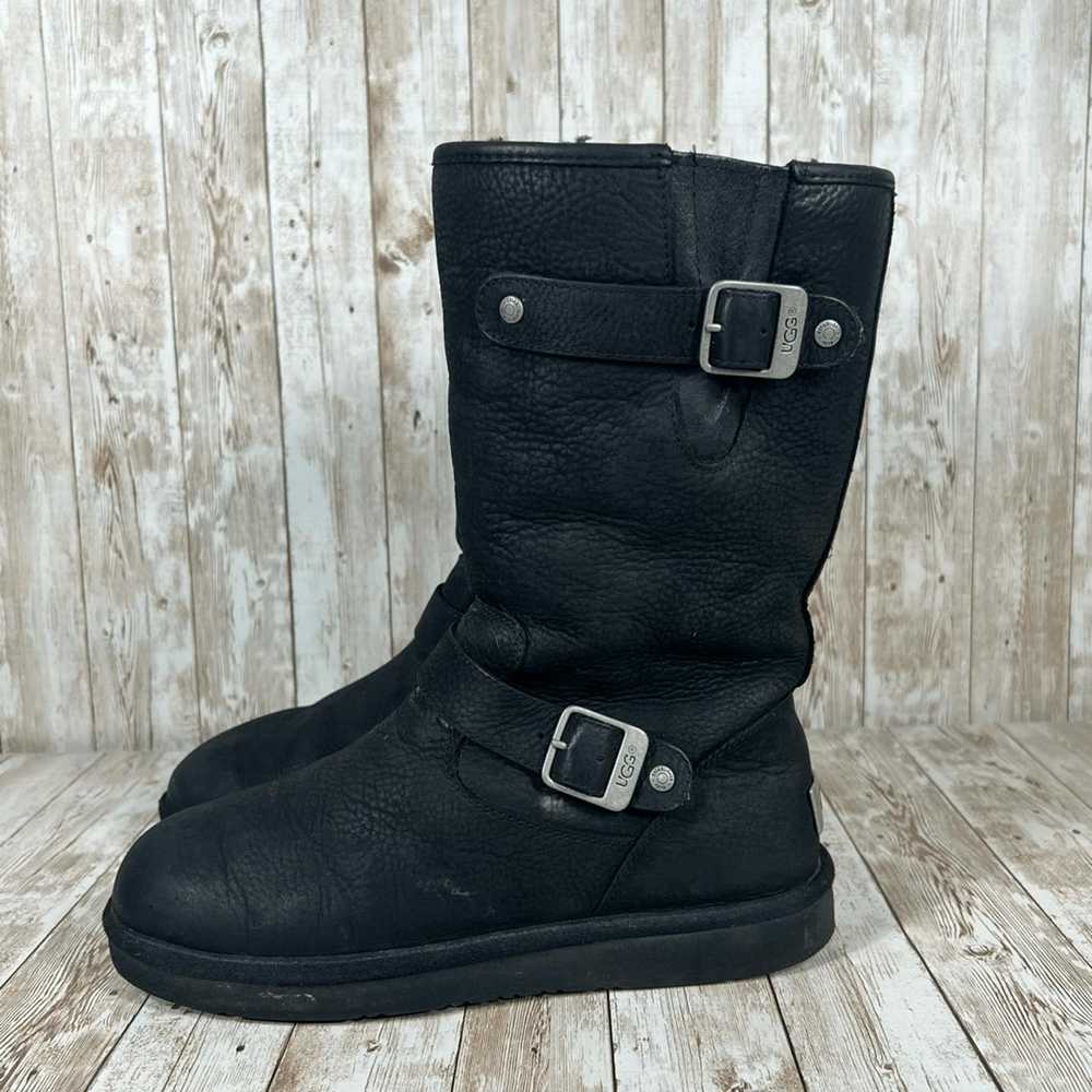 Ugg Ugg Sutter Boot Womens 9 black leather buckle… - image 2