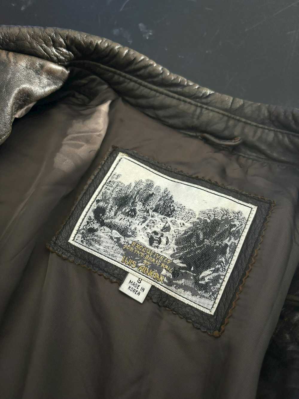 Leather Jacket × Vintage Vintage 90s Brown Leathe… - image 5