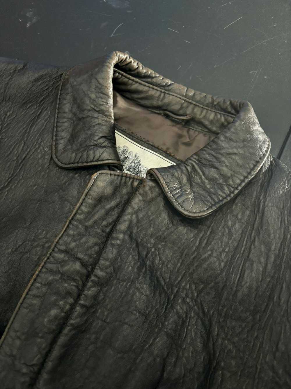 Leather Jacket × Vintage Vintage 90s Brown Leathe… - image 6