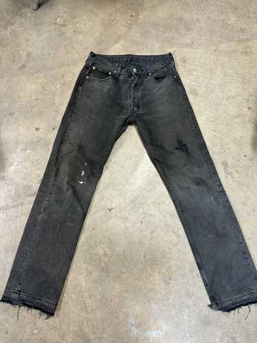 Levi's Levi's 501 Denim Faded Black Distressed Pa… - image 1