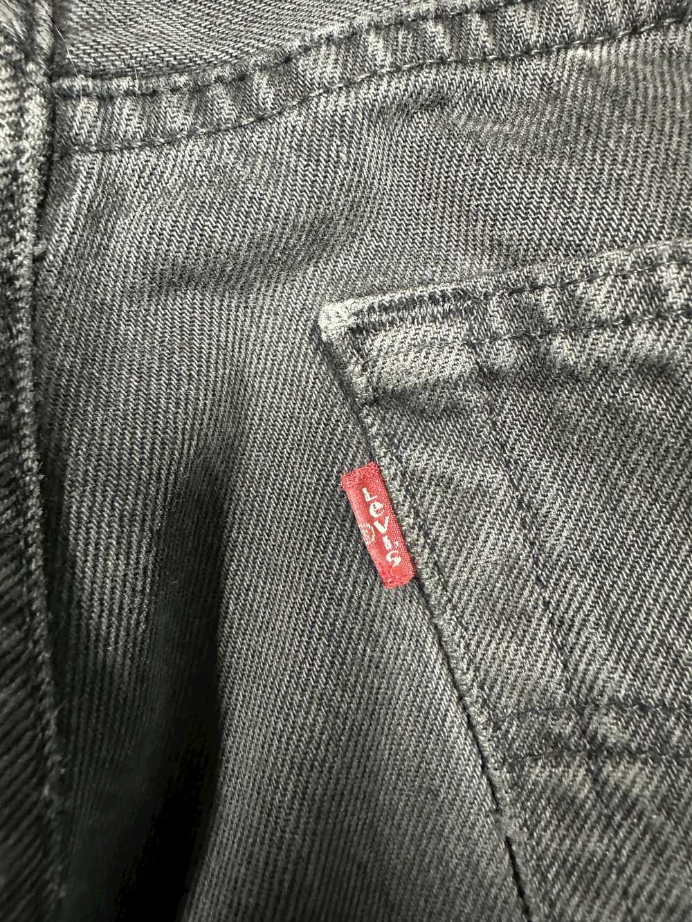 Levi's Levi's 501 Denim Faded Black Distressed Pa… - image 5