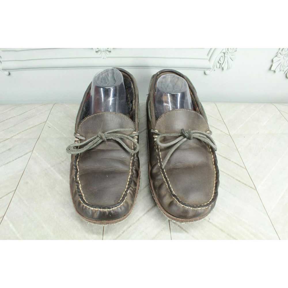 L.L. Bean × Leather LL Bean Handsewn Slippers Fla… - image 10