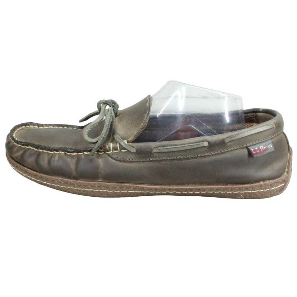 L.L. Bean × Leather LL Bean Handsewn Slippers Fla… - image 4