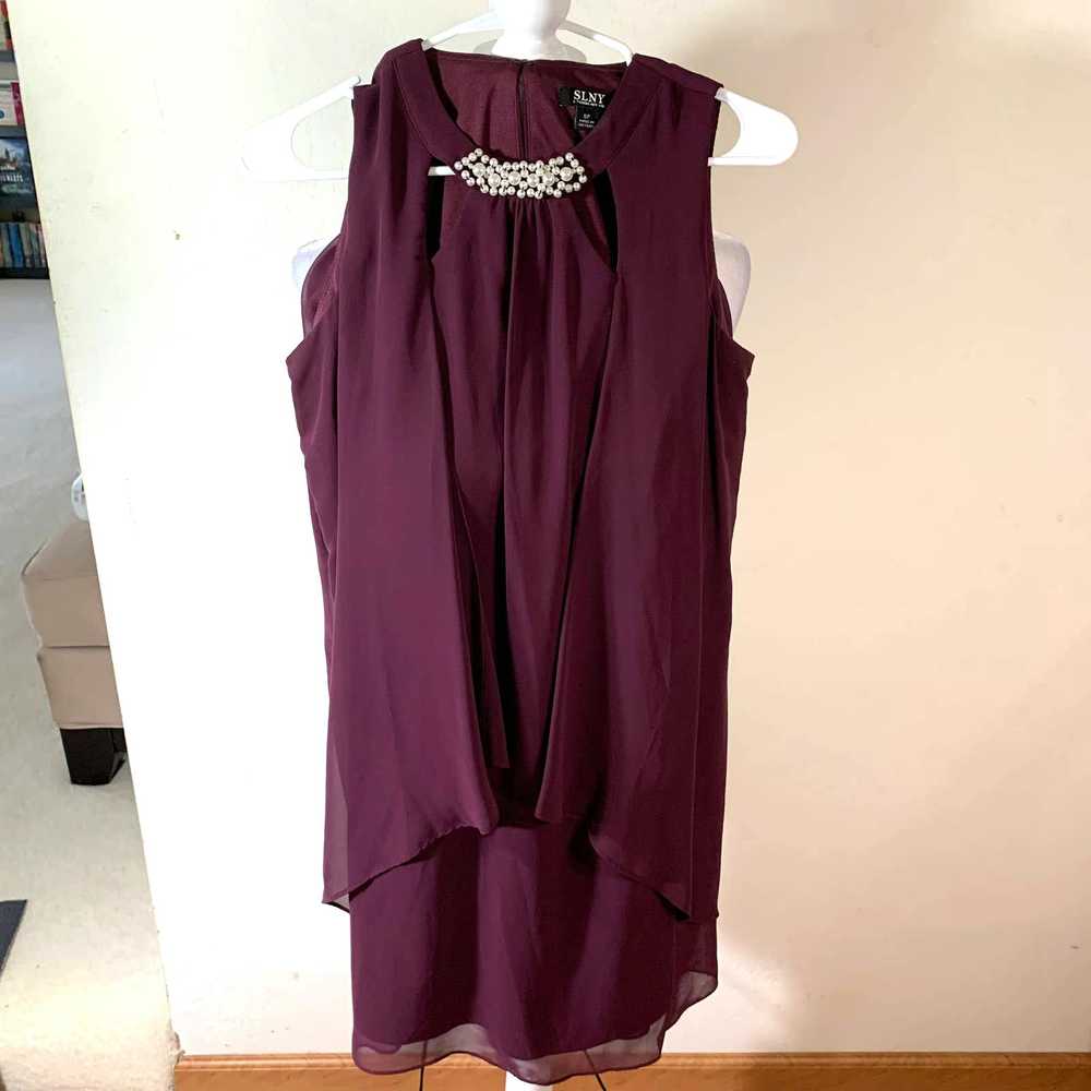 Other SLNY Purple Sleeveless Dress size 6P - image 1
