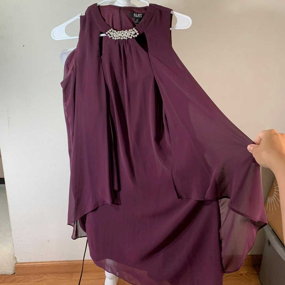 Other SLNY Purple Sleeveless Dress size 6P - image 2