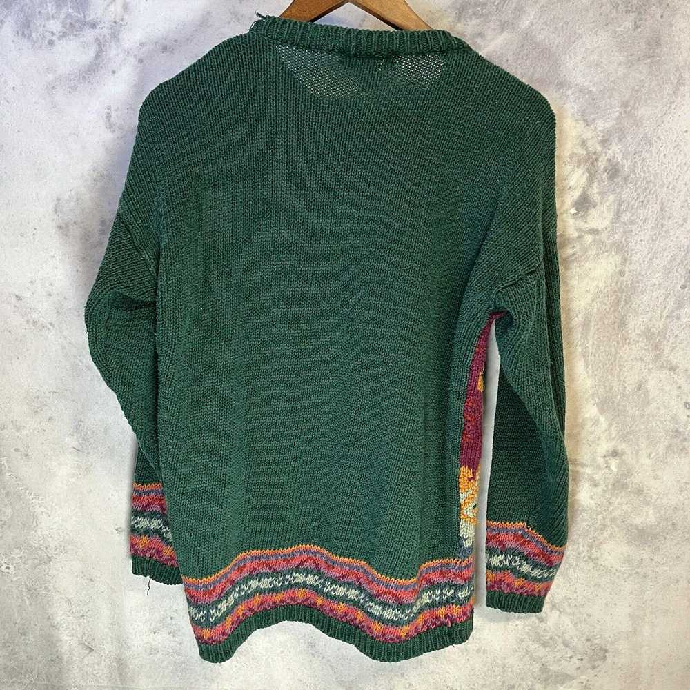 Vintage Vintage NELL Flowers Knit Sweater Multico… - image 2