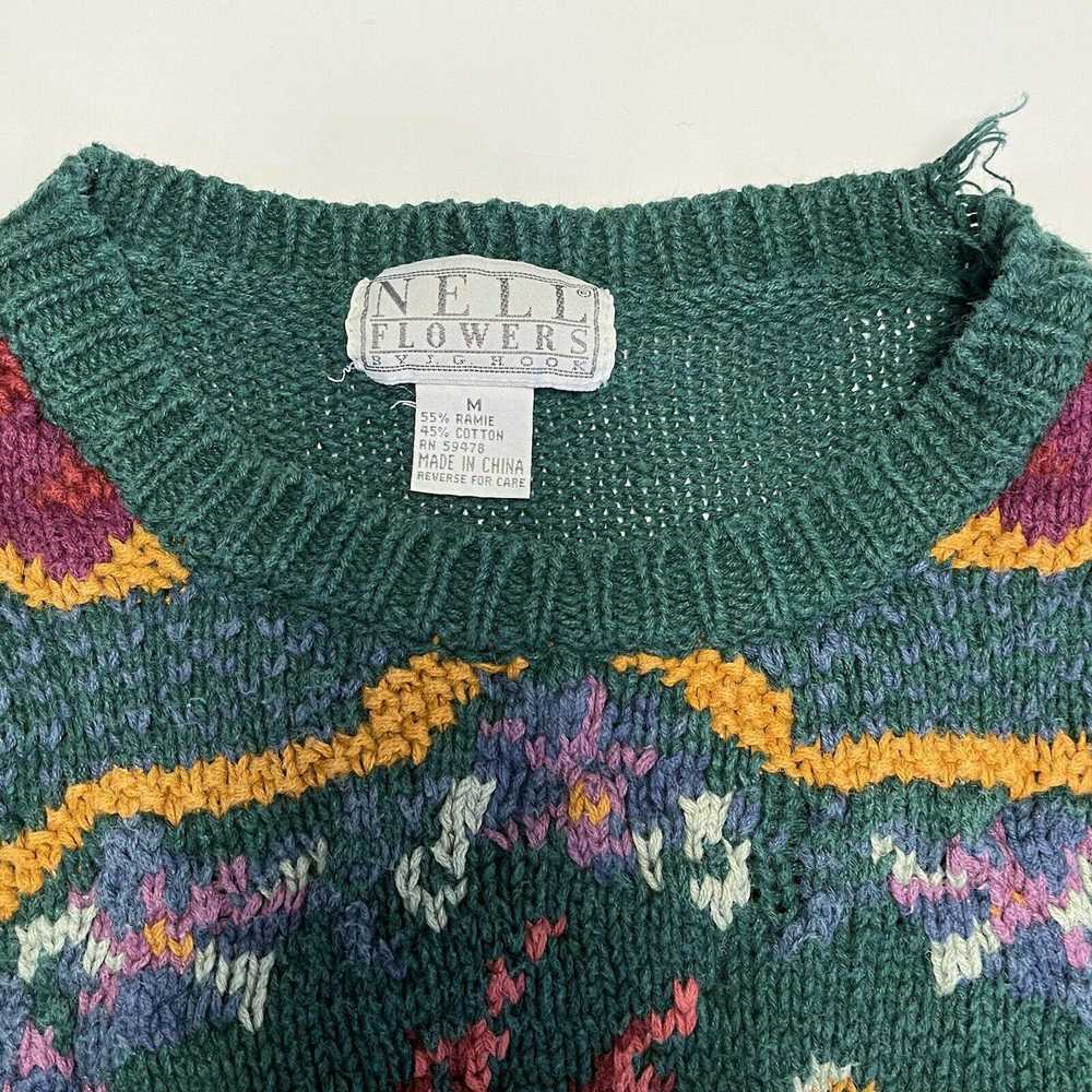 Vintage Vintage NELL Flowers Knit Sweater Multico… - image 6