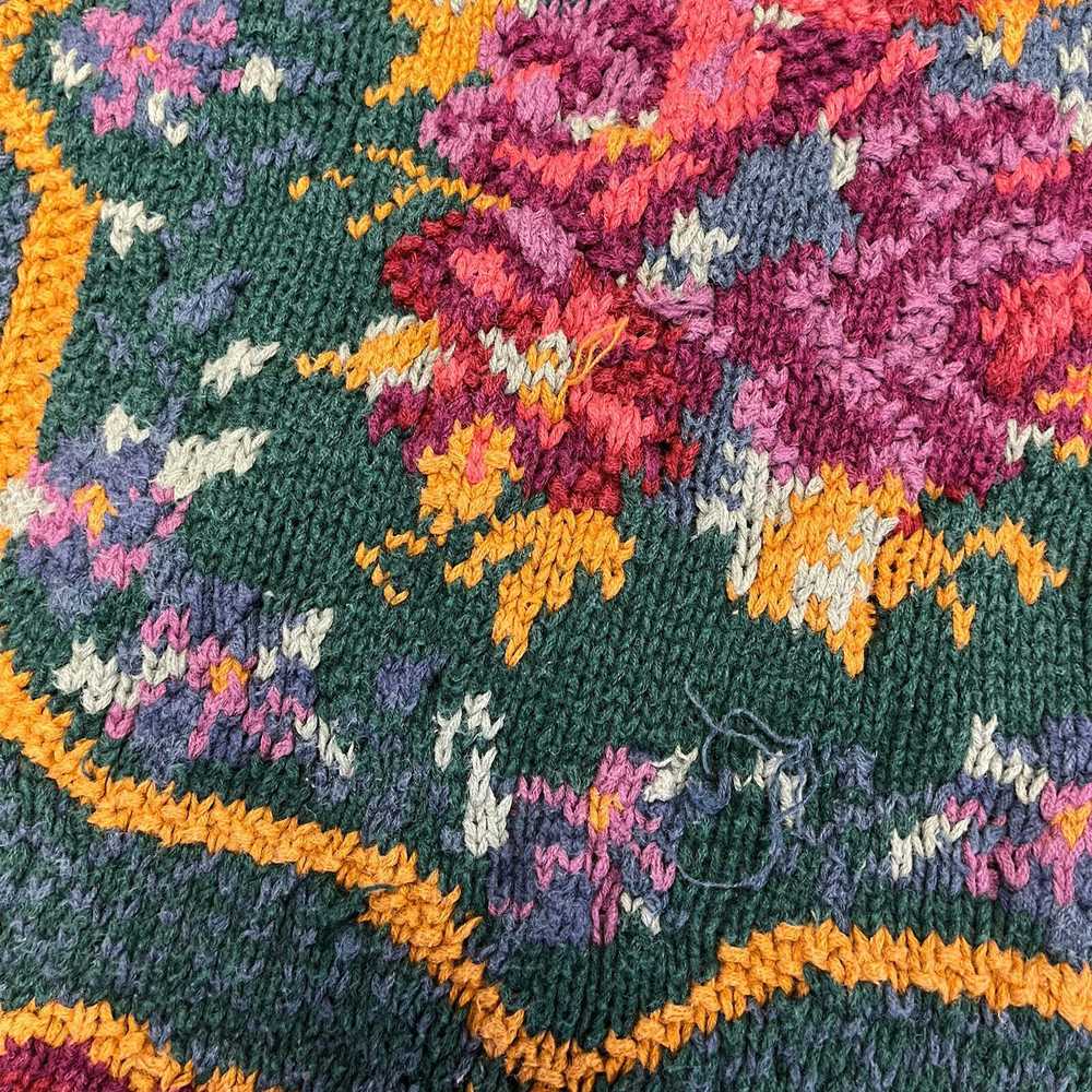 Vintage Vintage NELL Flowers Knit Sweater Multico… - image 7