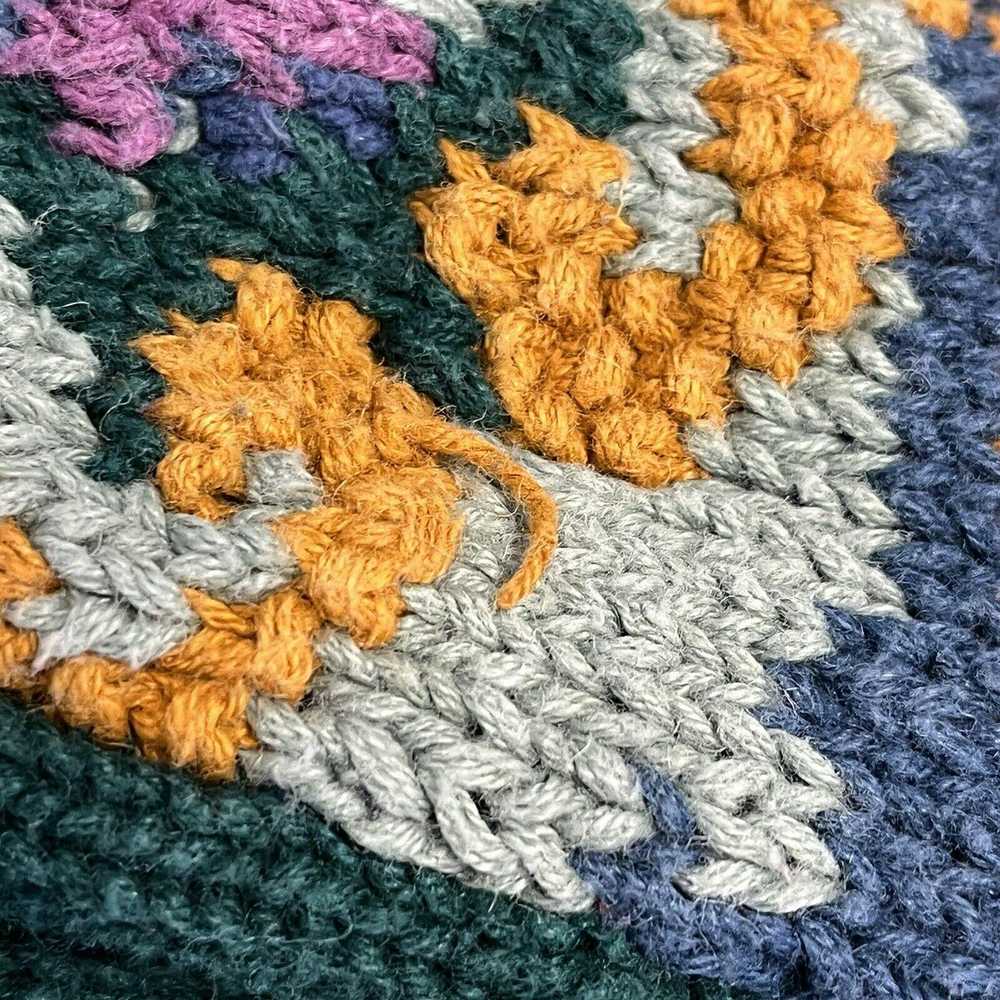 Vintage Vintage NELL Flowers Knit Sweater Multico… - image 9