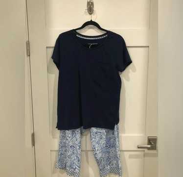 Carole Hochman Size M Cotton Pajama Set Sleeveless Top & Shorts