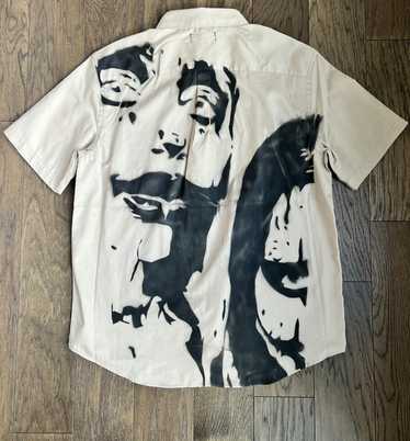 Rock T Shirt Bela Cartes hand sprayed button up