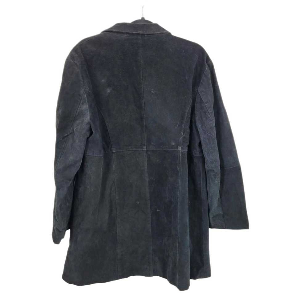 Vintage Vintage 80s Leather Jacket XL Black Suede… - image 2