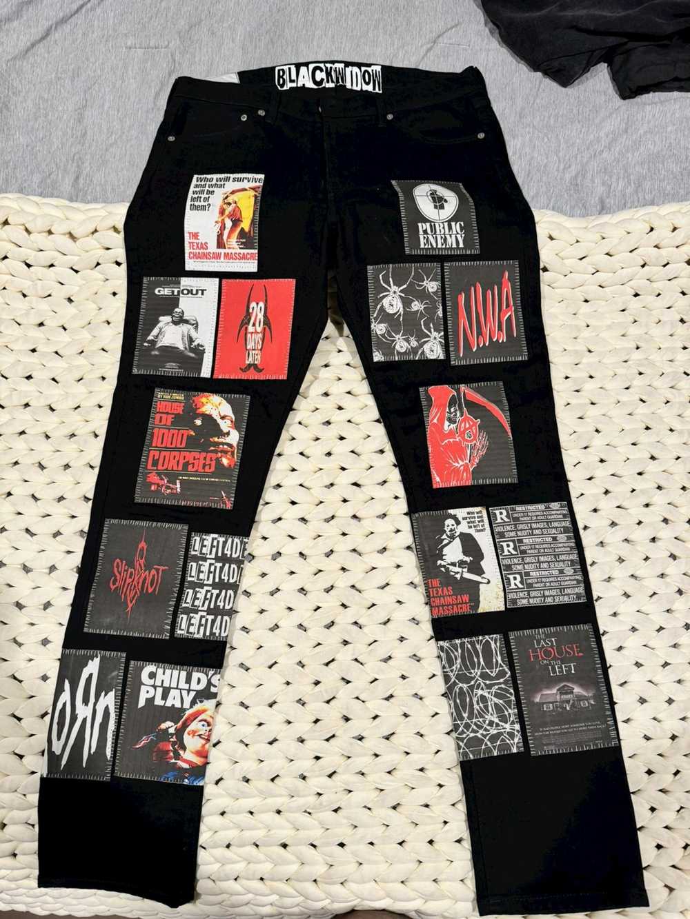 Custom × Streetwear Custom styled patchwork pants… - image 1