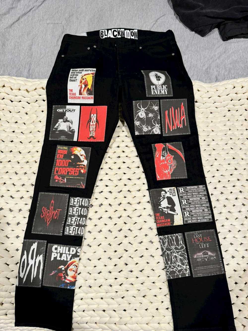 Custom × Streetwear Custom styled patchwork pants… - image 2