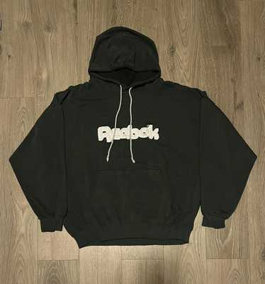 Reebok × Vintage Vtg Black Reebok spell out Hoodie