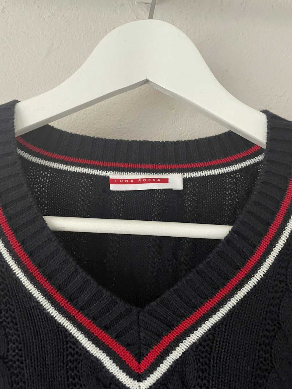 Prada Luna Rossa V-Neck Knit Sweater - image 3