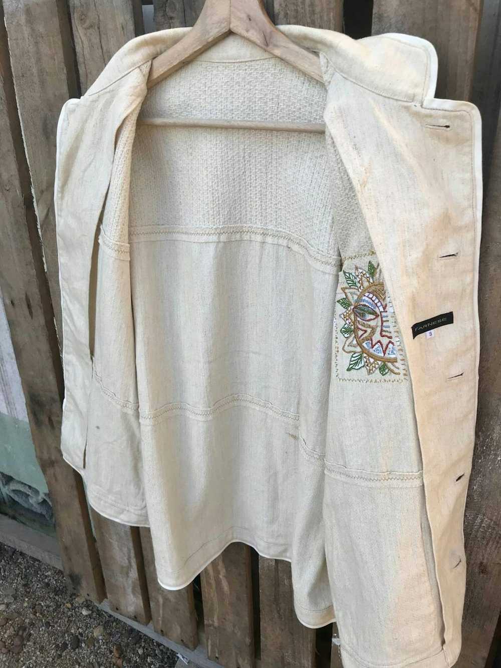 Japanese Brand Vintage Farnese Linen Rayon Chore … - image 9