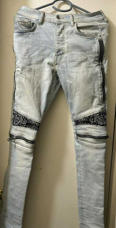 Amiri Amiri Mx2 Bandana Zip Knee Skinny jeans