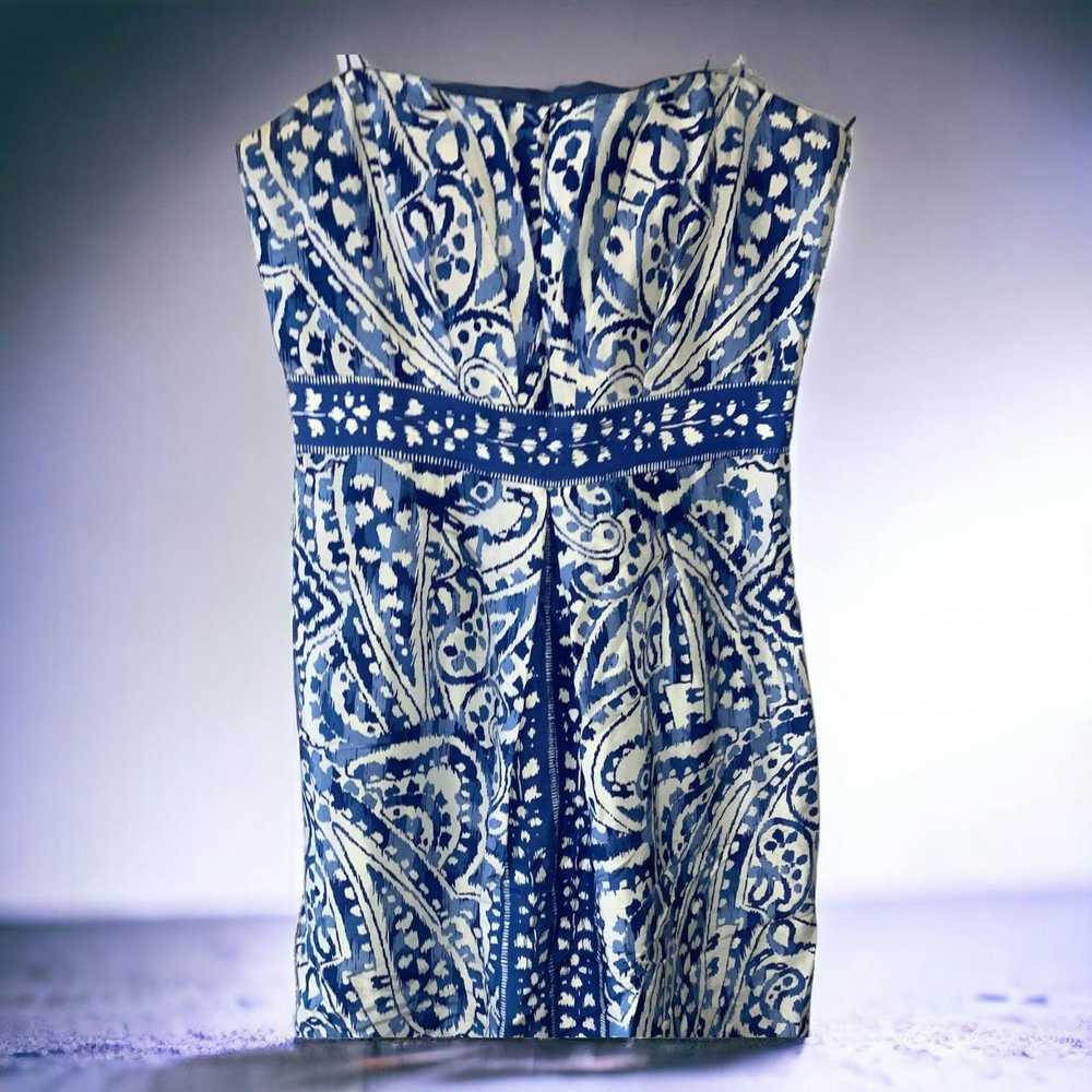 Donna Morgan Donna Morgan blue white midi sundres… - image 6