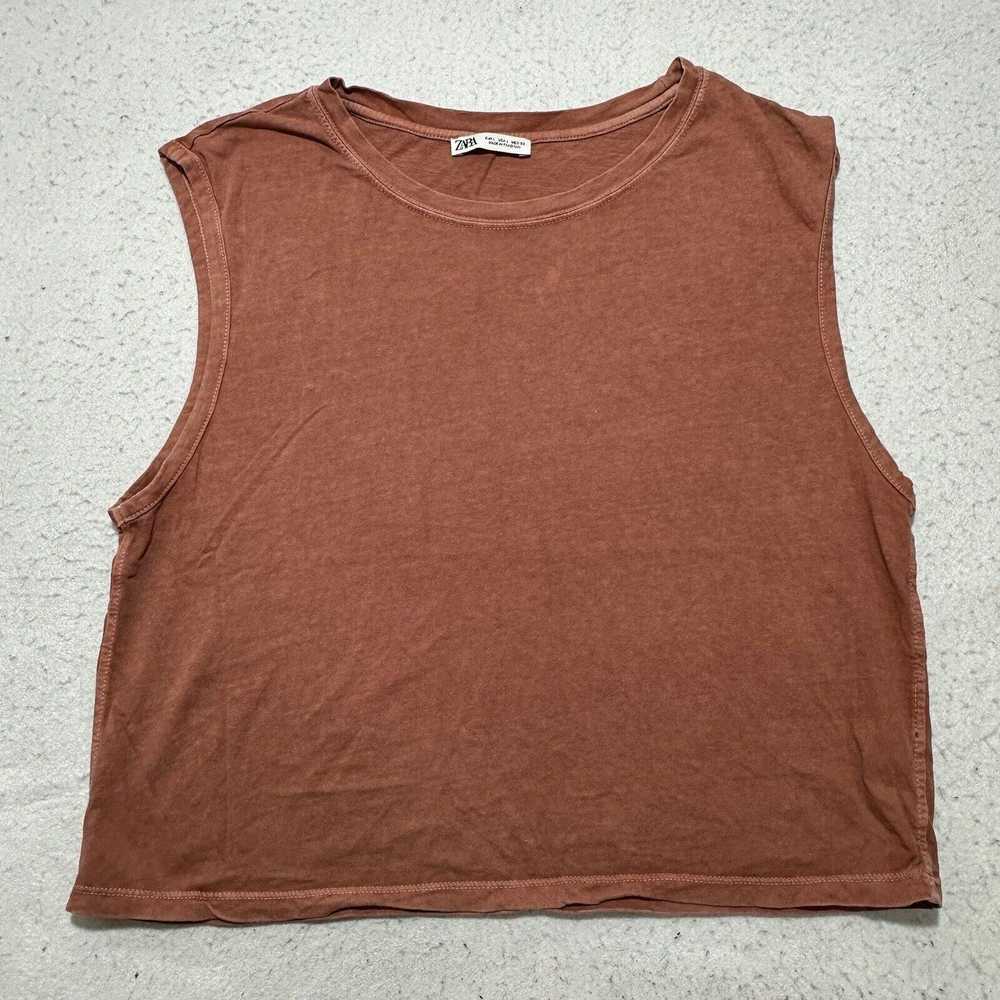 Zara Zara Large Sleeveless Pullover Tank Top Crop… - image 1