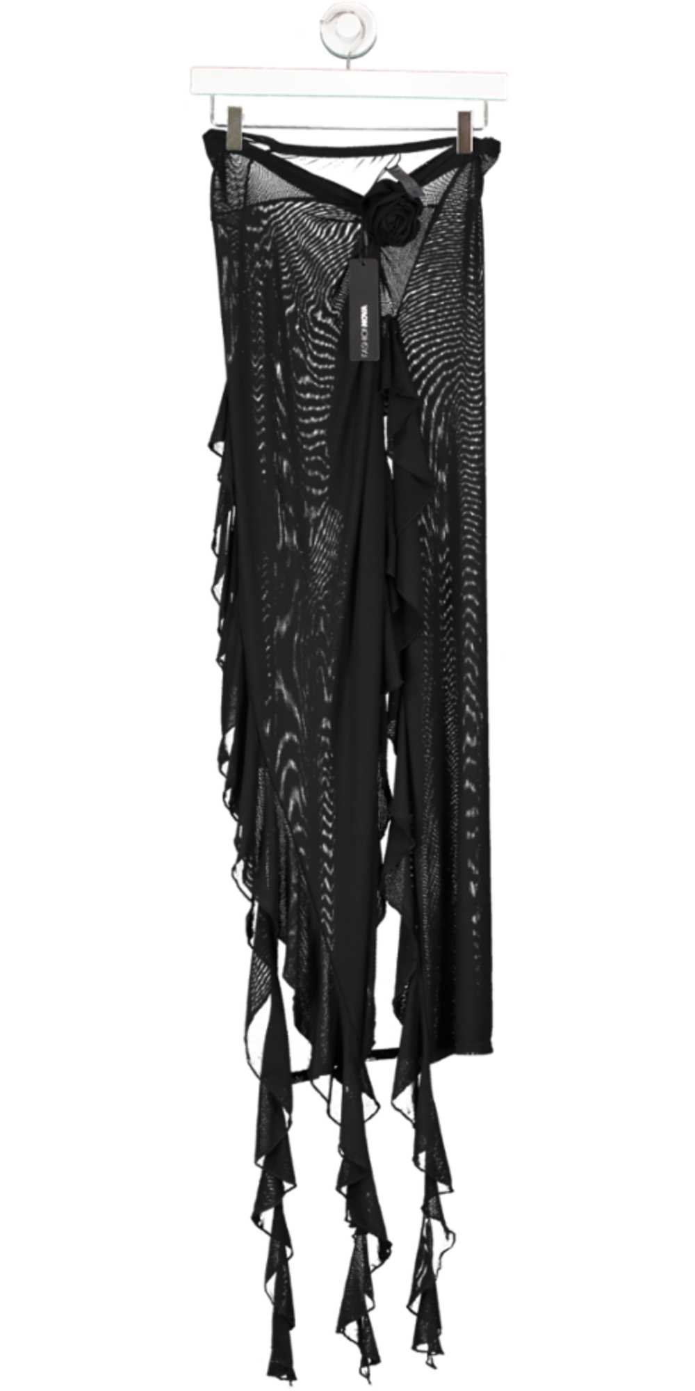 Fashion Nova Black Walks On White Sands Coverup S… - image 1