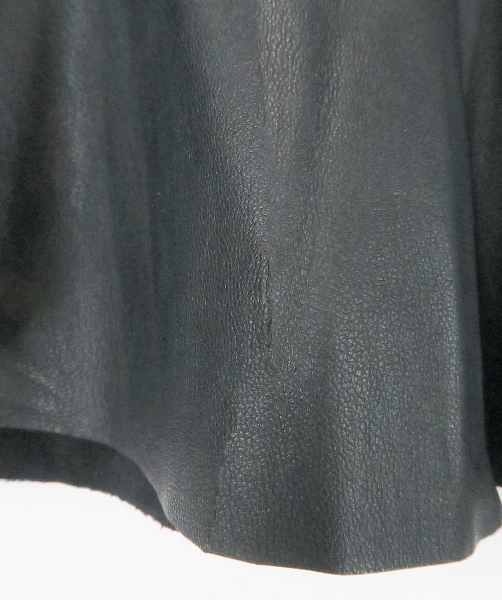 Pinko Black Faux Leather Button Down Skirt UK 6 - image 2