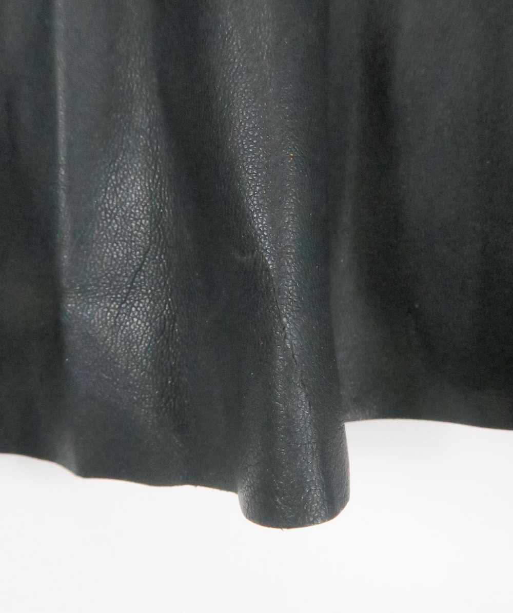 Pinko Black Faux Leather Button Down Skirt UK 6 - image 6