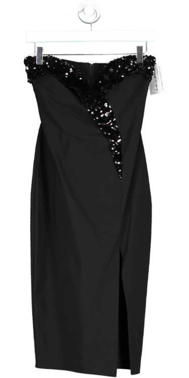 Vesper Mindy Black Sequin Strapless Midi Dress UK… - image 1