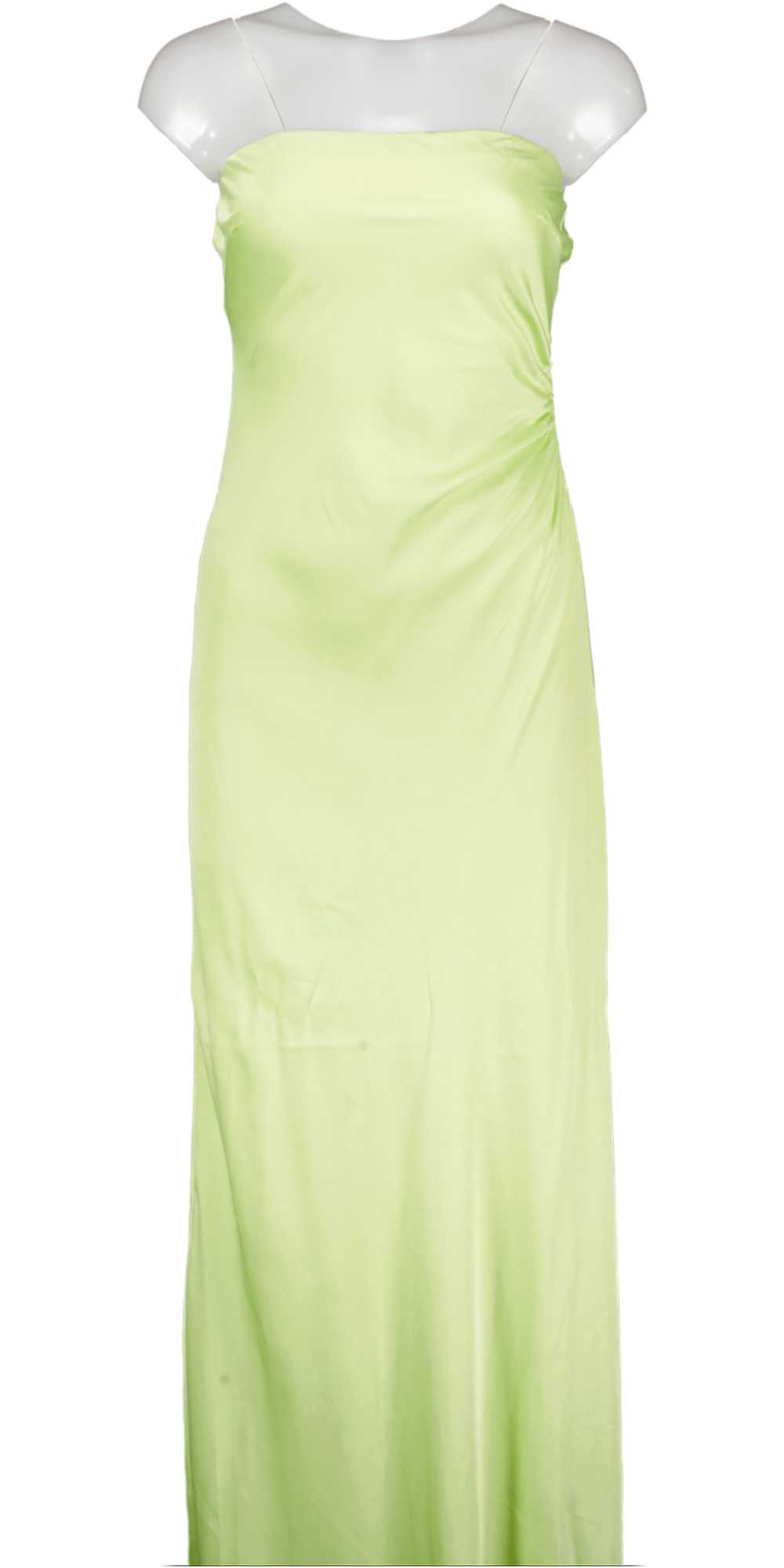 FOREVER NEW Green Avery Satin Strapless Dress UK 8 - image 1
