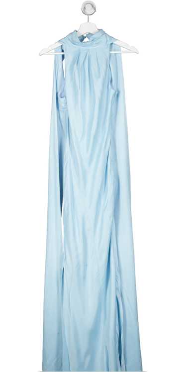 Karen Millen Blue Premium Tie Neck Panelled Bias M