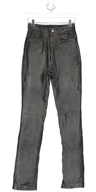 Karen Millen Black Stretch Leather 5 Pocket Jeans 