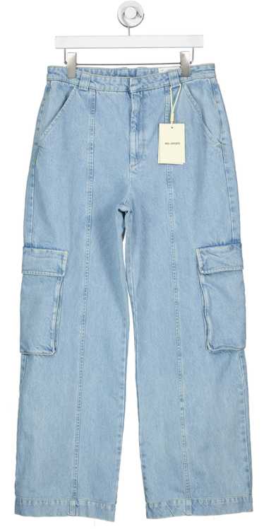 AXEL ARIGATO Blue Patch Denim Cargo Trousers UK M