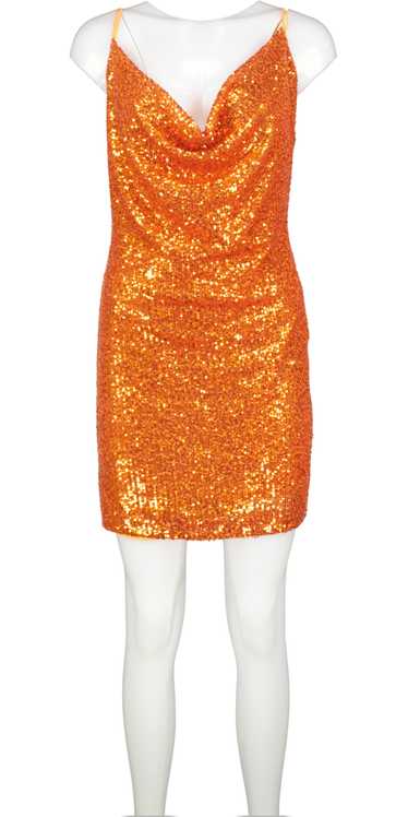 Aggi Orange Selena Sun. Sequin Mini Dress UK S