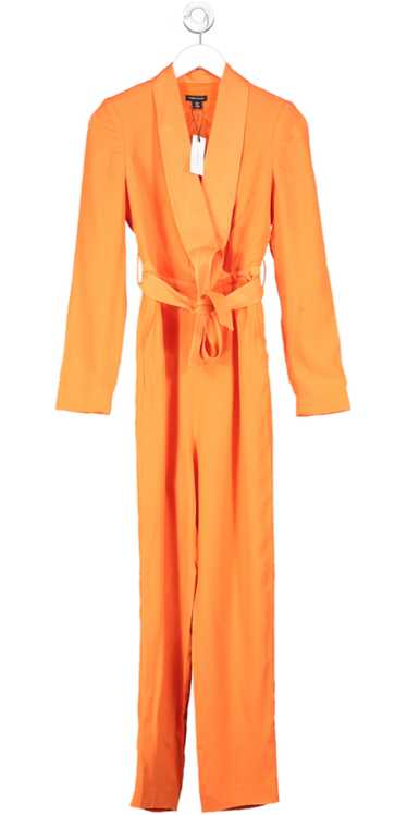 Karen Millen Orange Tuxedo Belted Wrap Jumpsuit UK