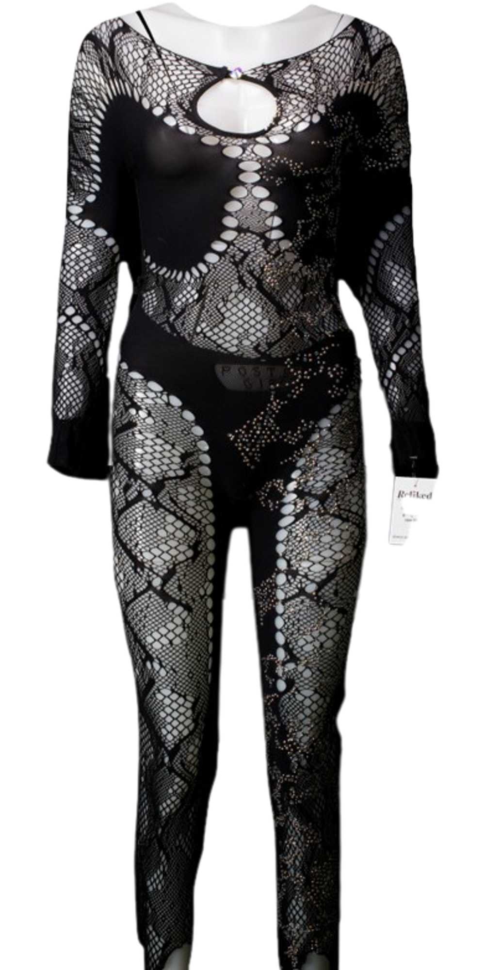 Poster Girl Black Long Sleeve Jumpsuit UK 8 - image 1