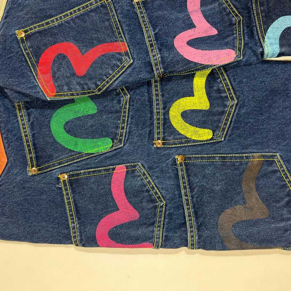 Evisu Vintage Y2K Evisu Multi pocket painted jean… - image 3