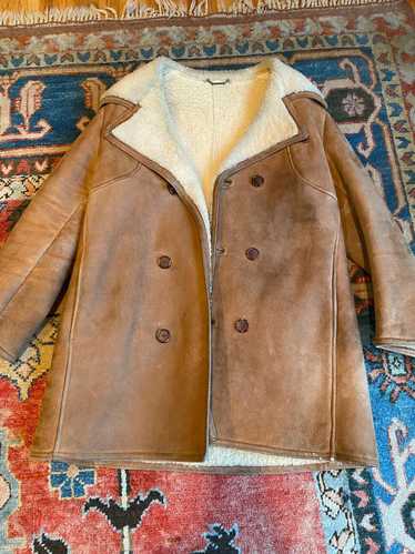Designer Vintage Scottish Sheepskin Coat