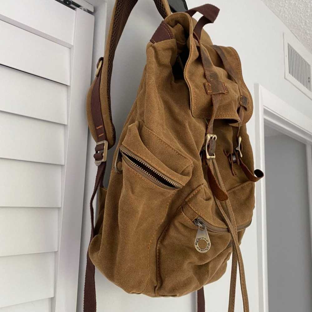 Vintage canvas Backpack - image 2