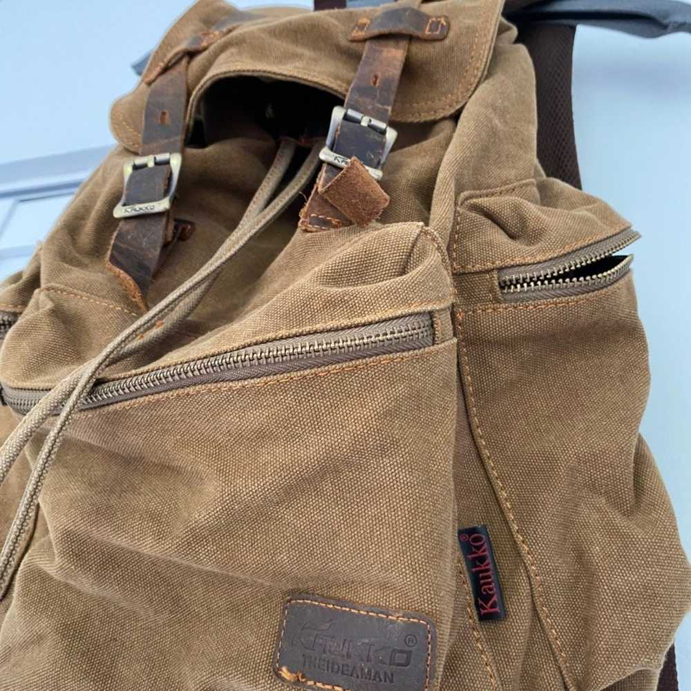 Vintage canvas Backpack - image 3