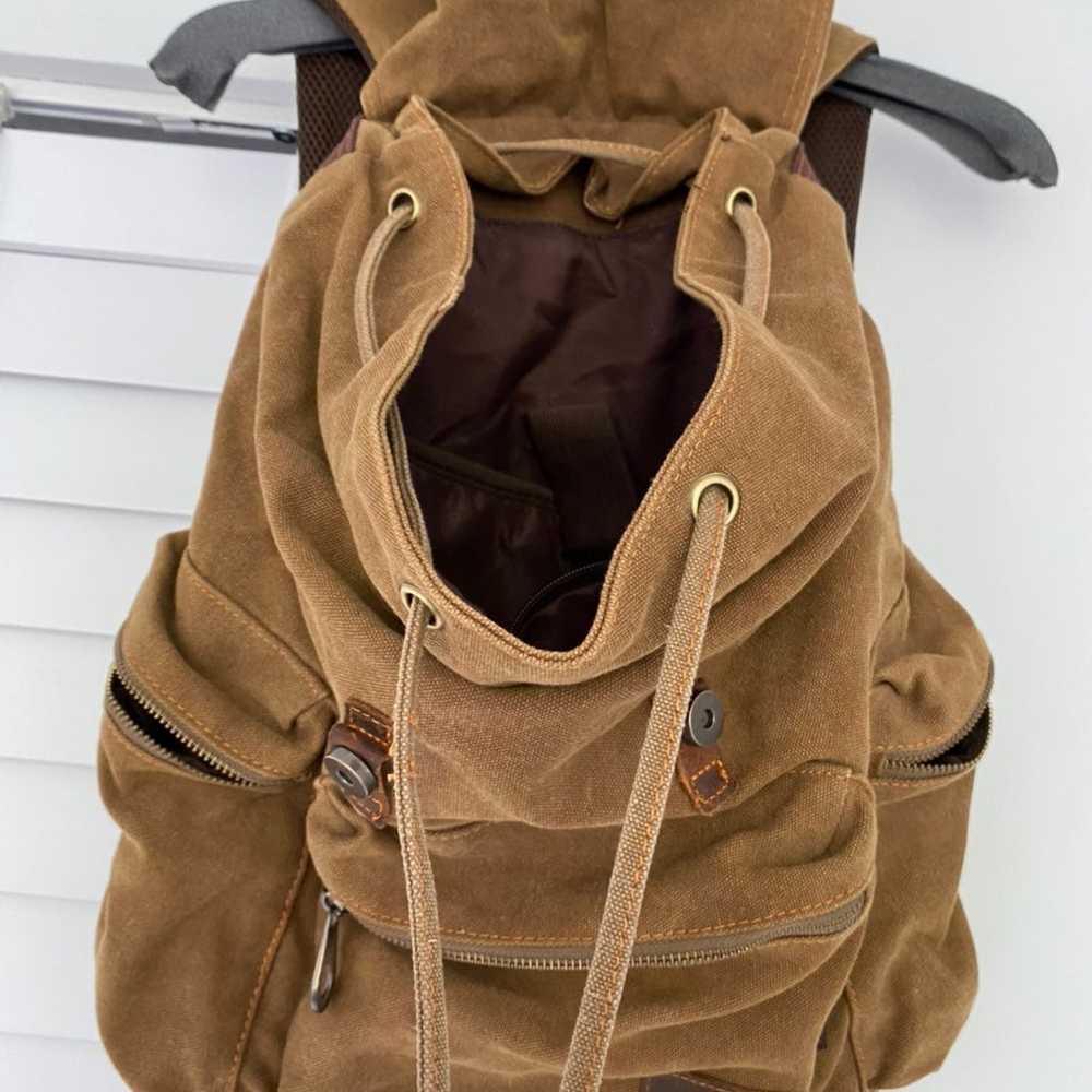 Vintage canvas Backpack - image 5