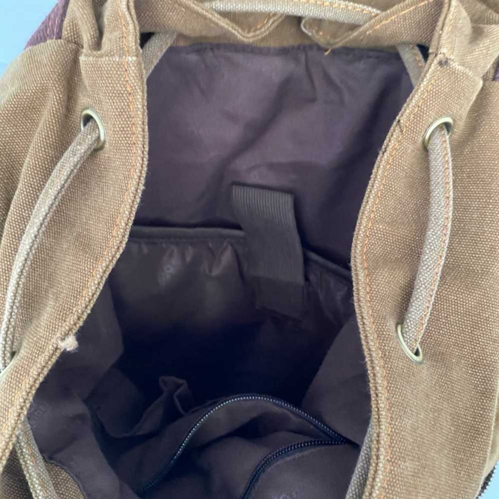 Vintage canvas Backpack - image 6