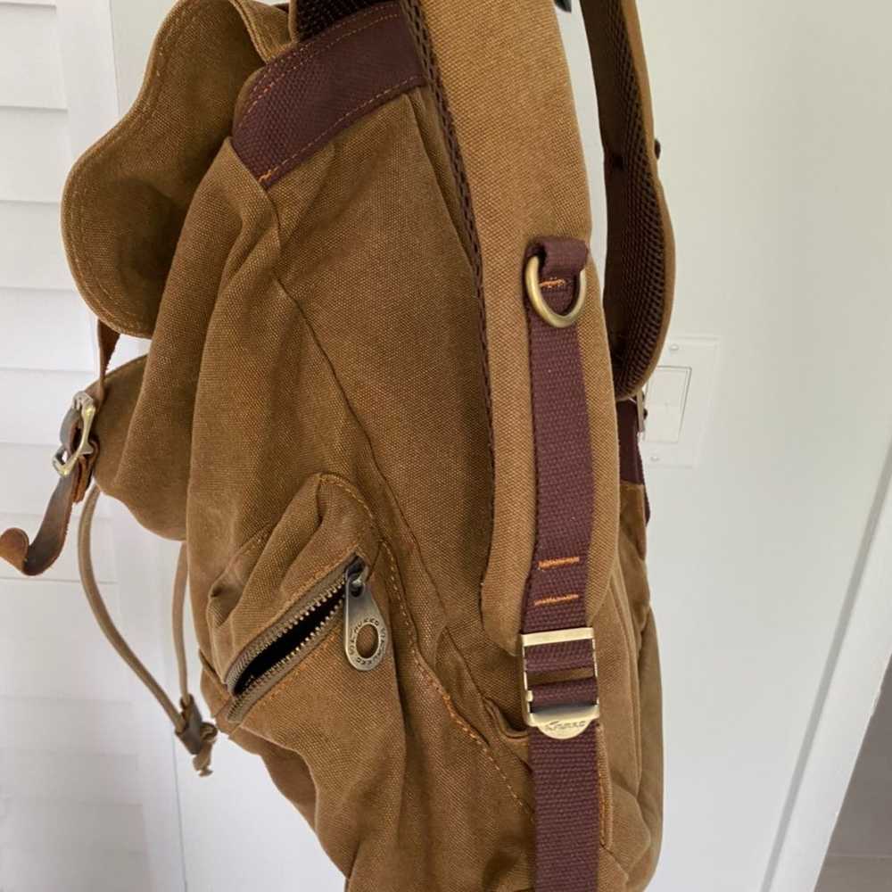 Vintage canvas Backpack - image 8