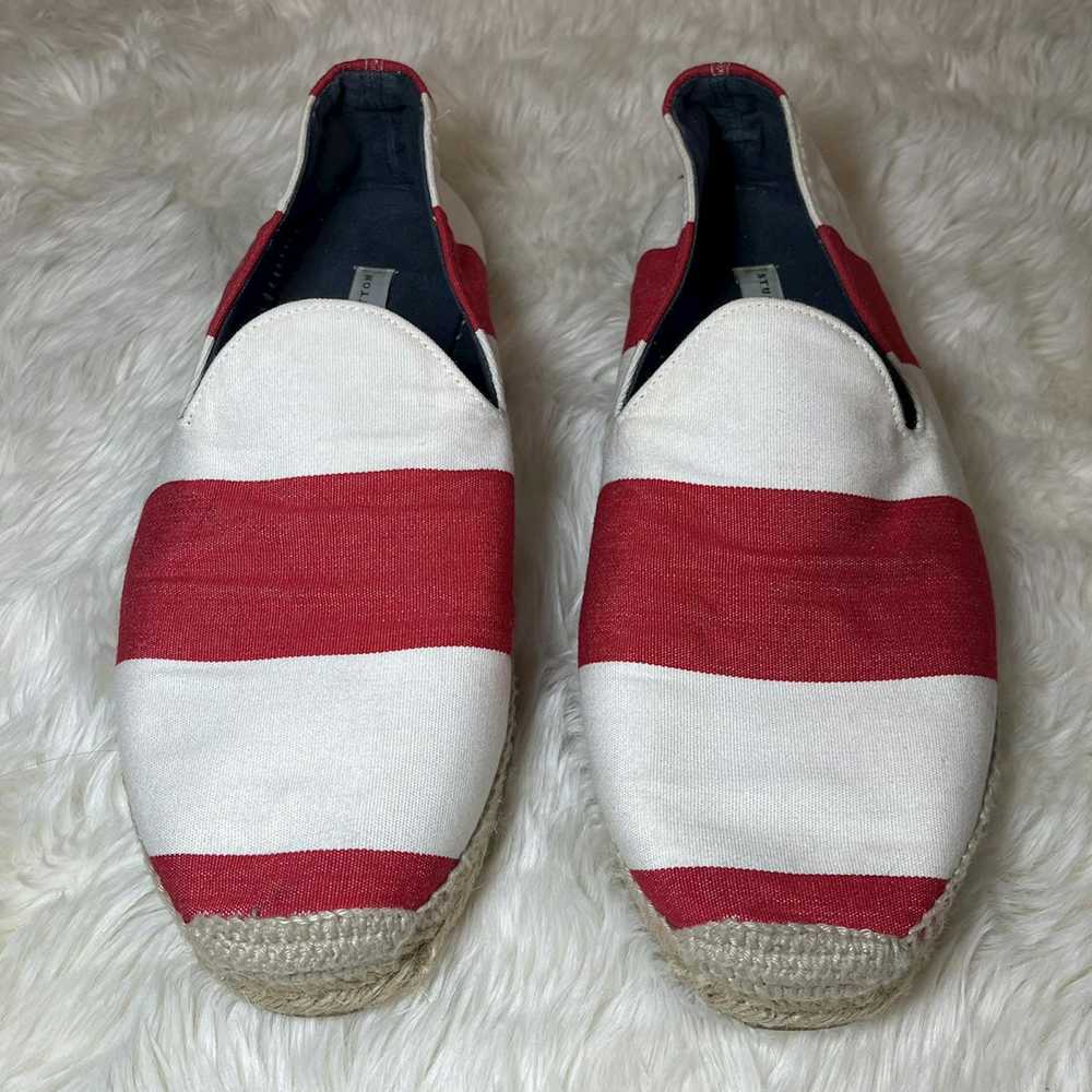 Stubbs & Wootton Red and White Striped Espadrilles - image 5
