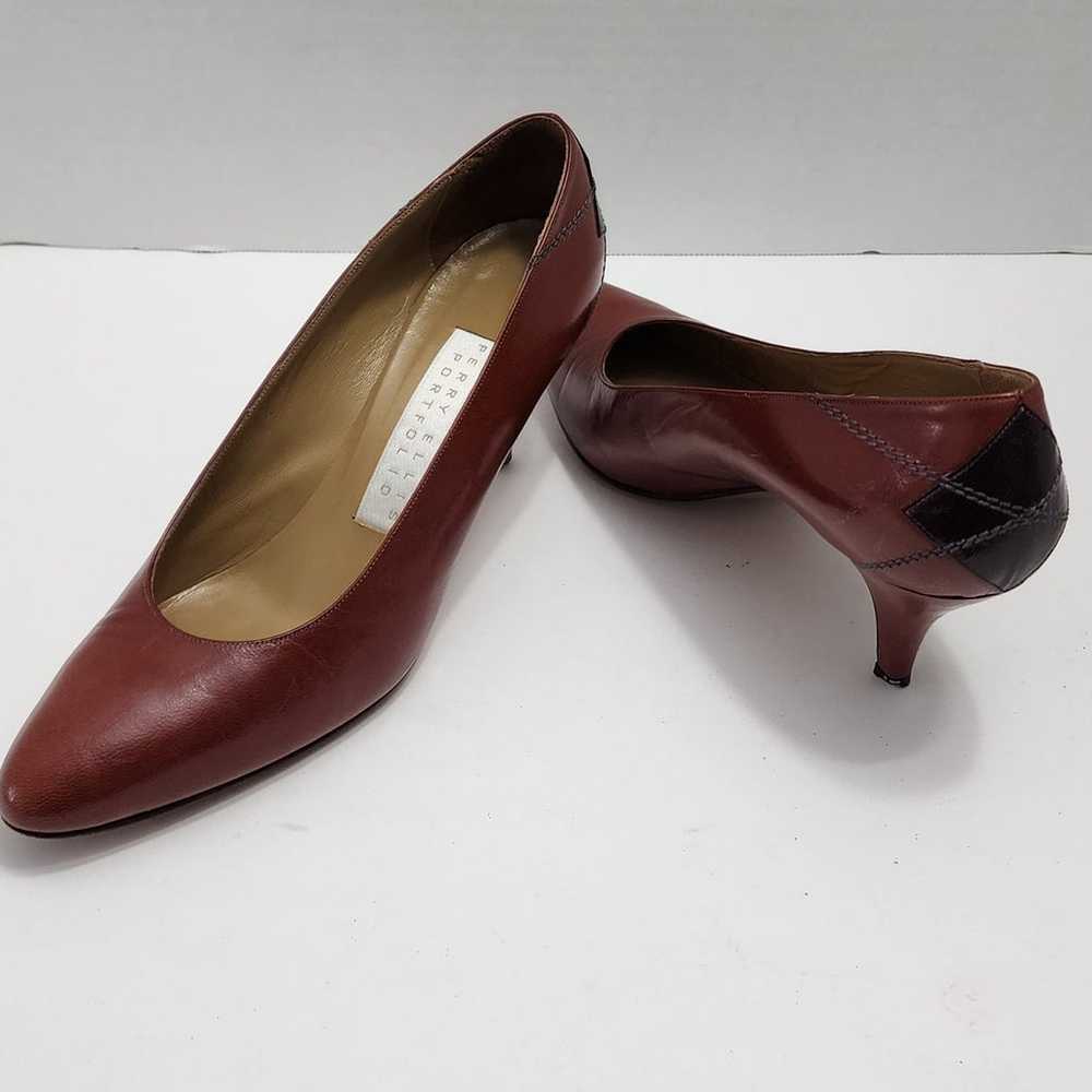 Vintage Perry Ellis Portfolio Brown heels - image 1