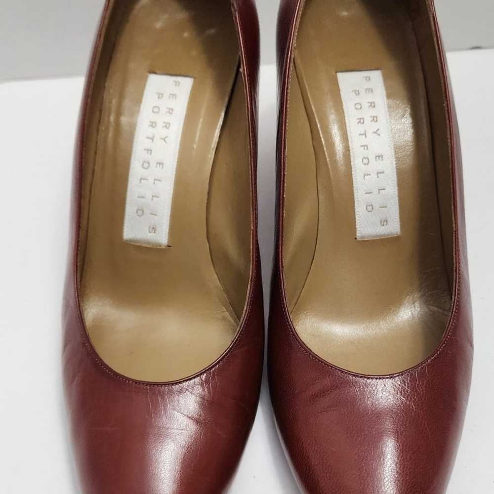 Vintage Perry Ellis Portfolio Brown heels - image 2