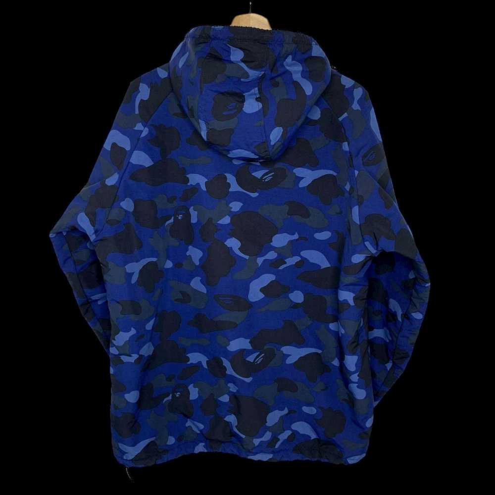 Bape OG Color Camo Fleece Lined Anorak (Blue) - image 2